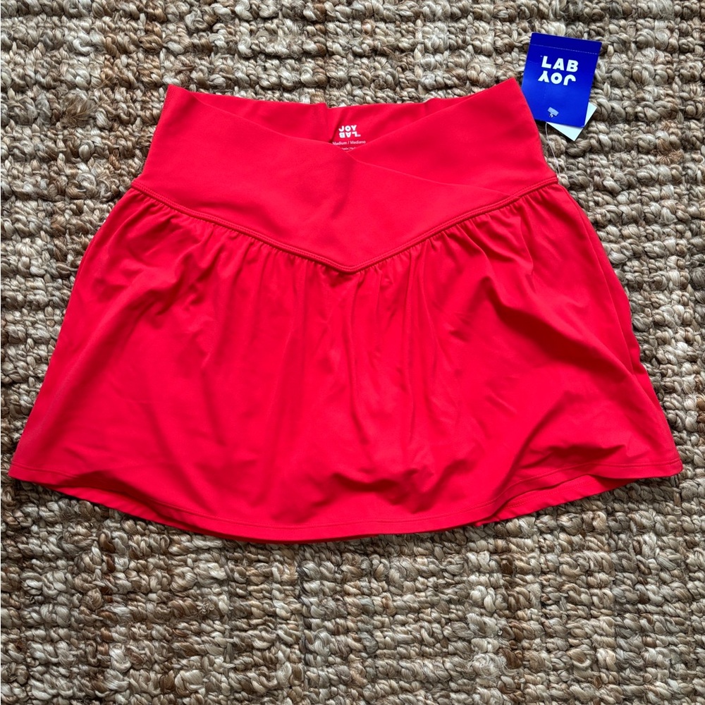 JoyLab Red Athletic Skort Crossover Waist